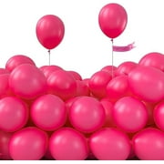 Partywoo Float for 3-6 Hours Balloons with Balloon Glue, Latex Pink, 5 Inch, 0.41 lb,120 Count
